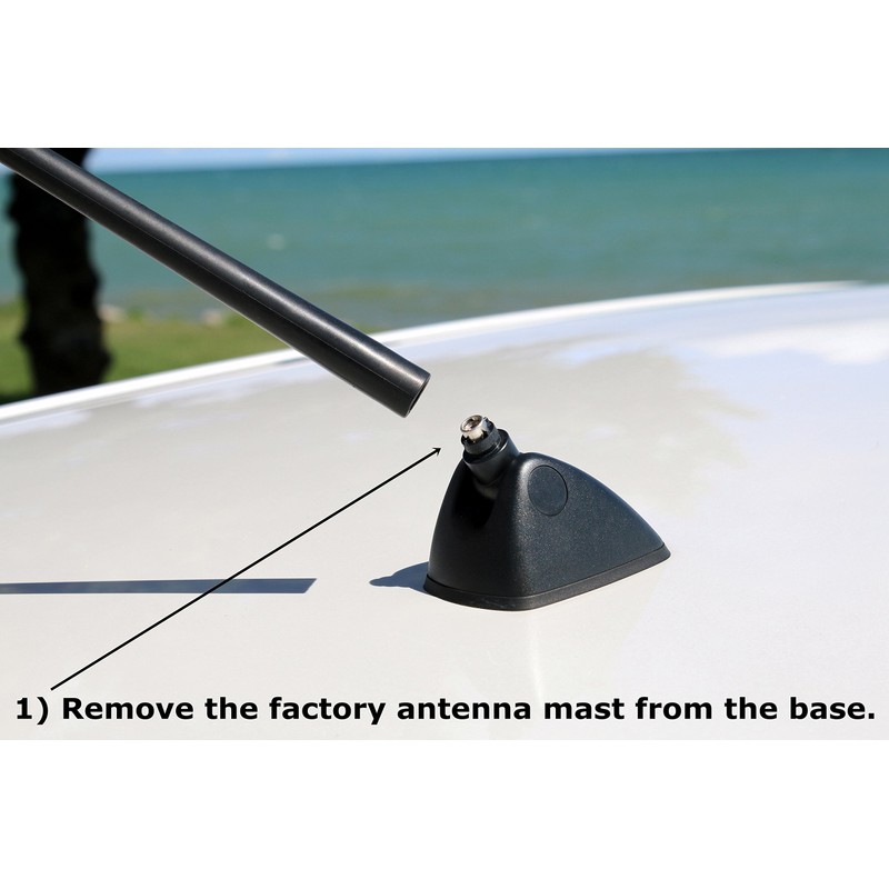 AntennaMastsRus - Functional Black Shark Fin Antenna is Compatible with