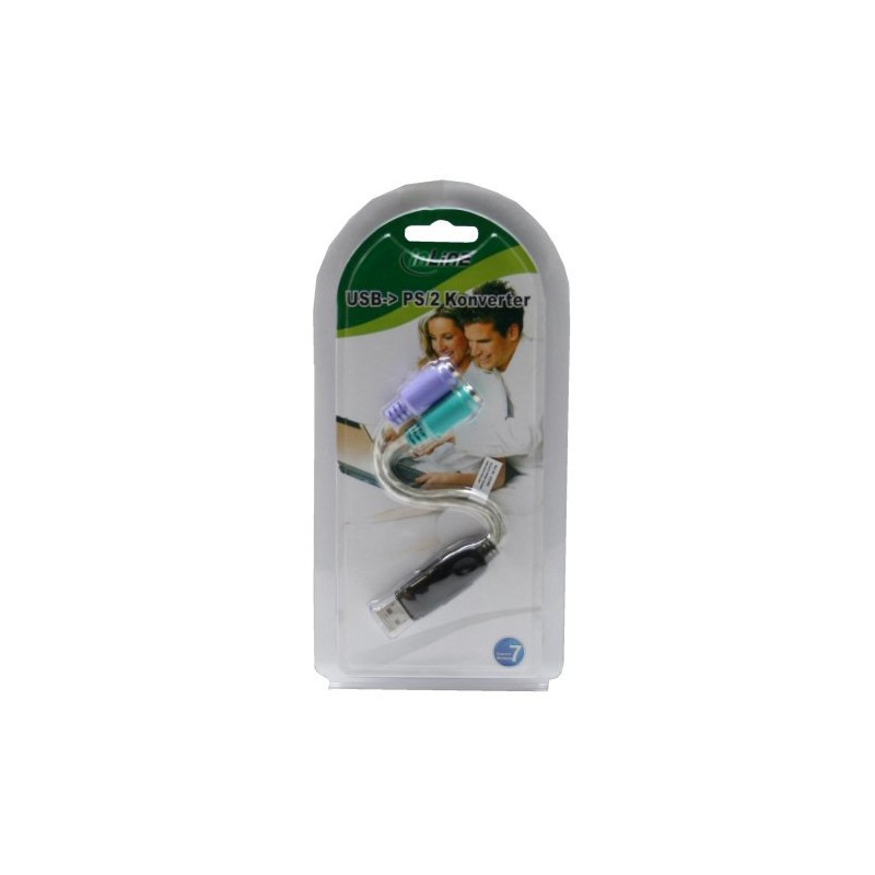 InLine USB zu PS/2 Konverter, USB Stecker an 2x PS/2