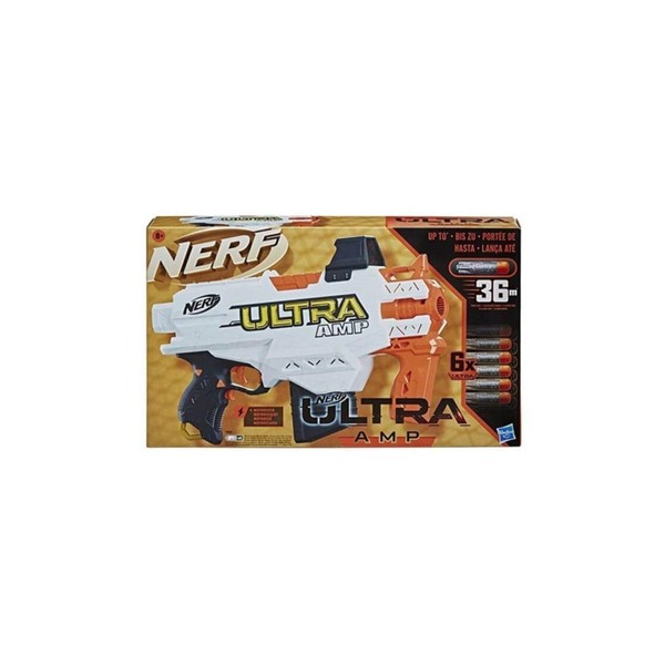 Nerf Ultra Amp - Blaster motorizzato a 6 Freccette con Clip, 6 Freccette Nerf Ultra compatibili Solo con Freccette Nerf Ultra