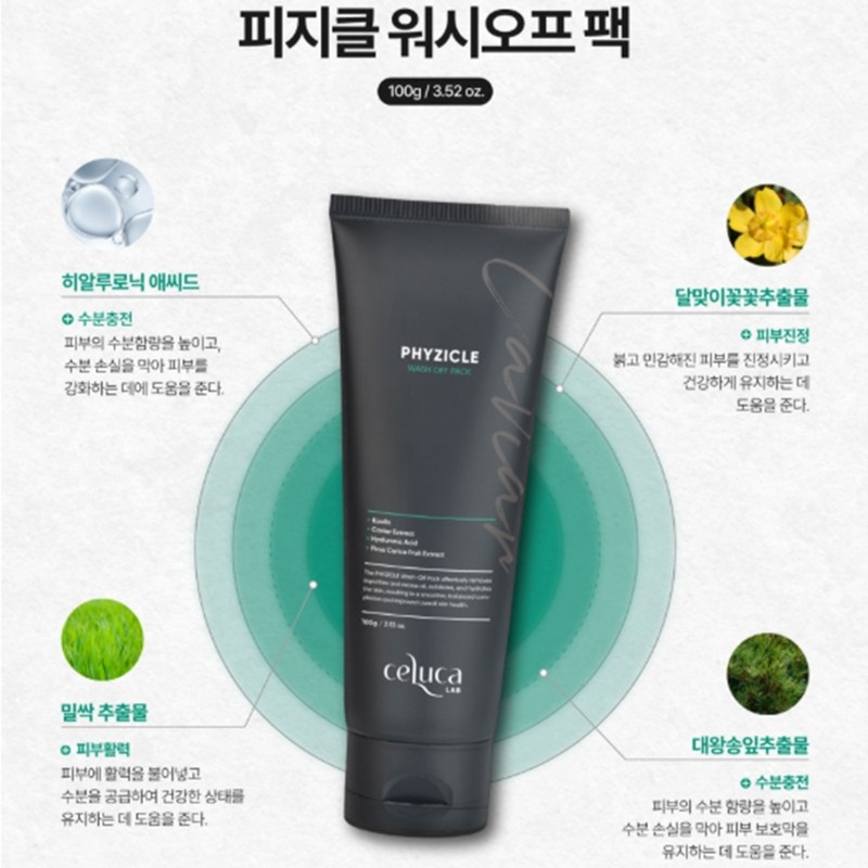 Tool Celuka Physicle Wash-Off Pack 100g Renewal Sebum Absorption Pore