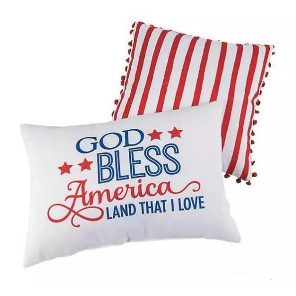 Unbranded Set of 2 Patriotic Religious Home Decor Throw Pillows