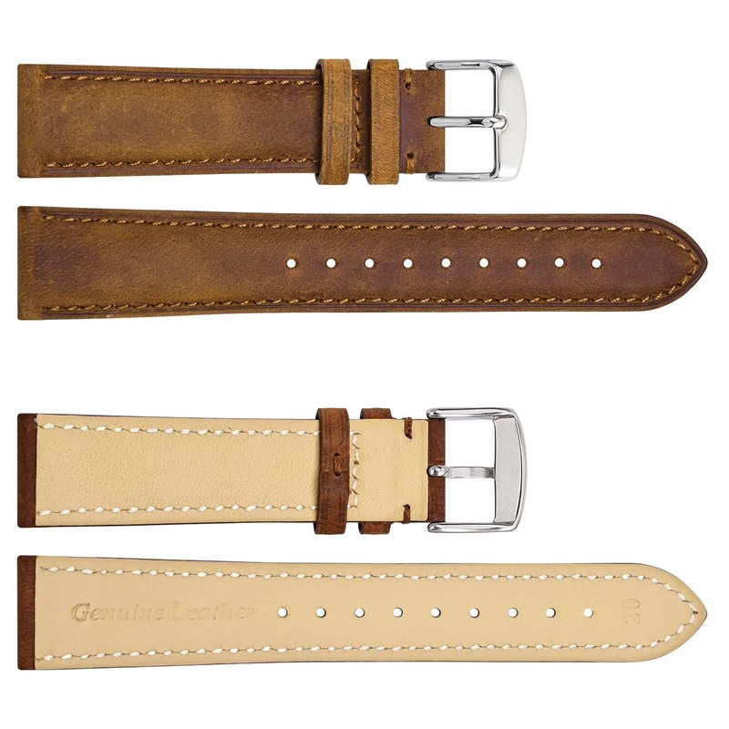 [WOCCI] Genuine Leather Watch Band 18mm 19mm 20mm 21mm 22mm