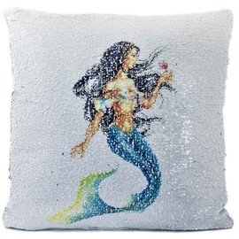 Mermaid Glitter Sequin Cushion - Filled Cushion Pillow