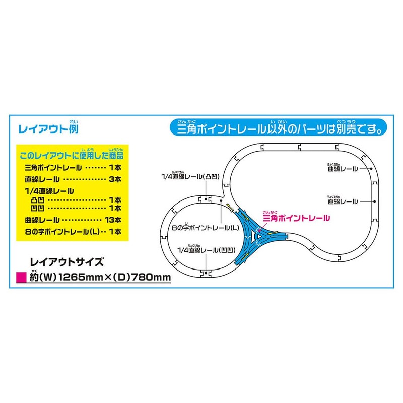 Takara Tomy 932888 Plarail R-30 Triangle Point Rail
