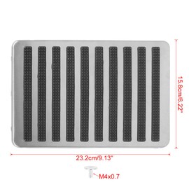 X AUTOHAUX Universal Floor Carpet Mat Plate Foot Rest Pedal Pad Stainless Steel
