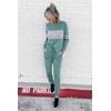 PRETTYGARDEN Women's Color Block 2 Piece 2025 Fall Tracksuit Crewneck