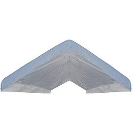 Heavy Duty Waterproof Valance Canopy Cover, White, 12’ x 30’ (for 10' x 30' Frame Footprint)