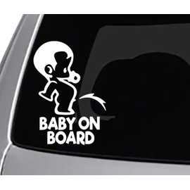 Seek Racing Baby ON Board Peeing Decal - CAR Truck Window Laptop Sticker