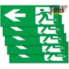 Emergency Exit Sign, Pack of 5, Premium Stickers, 24 cm