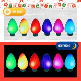 Outus 288 Pcs Christmas Car Magnets Decor Lights Car Refrigerator Stickers Reflective Bulb Lights Magnets Xmas Decorations for Cars or Any Metal Surface (2.8 x 1.4 Inches and 5 x 2.7 Inches)