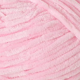 2 Skein La Mia Mellow Velvet Chenille Yarn for Knitting and Crocheting Baby Clothes, Blankets and Accessories, 100% Polyester, 100 gr (3.5 oz) / 115 m (125 Yards), Super Bulky, Pink - 904