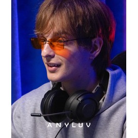 ANYLUV Frameless Blue Light Glasses Men Women, Lightweight Blue Light Blocking Glasses for Gaming,Computer Anti Eyestrain