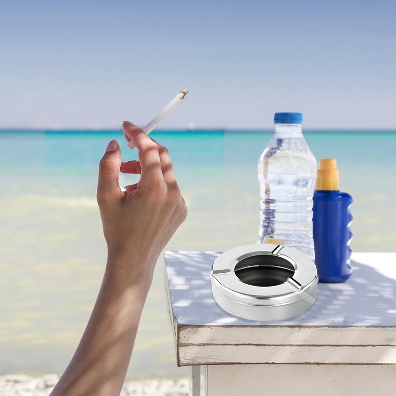SI SEN 6 x Ashtrays for Outdoors, Removable Ashtray with