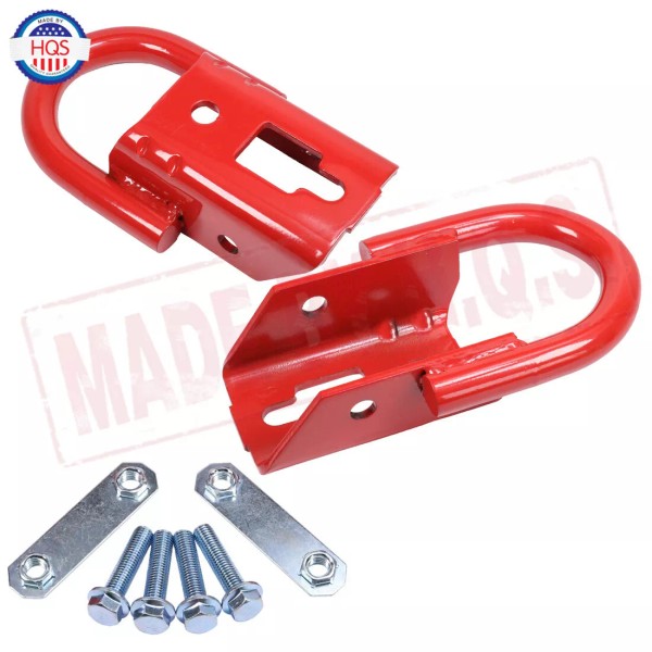 HQS Pair Red Front Hook Towing FL3Z17N808A For 2015-2019 Ford