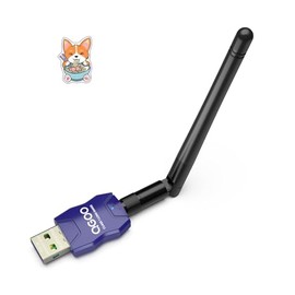 Class 1 Long Range Bluetooth Adapter for PC, QGOO USB Bluetooth Adapter for PC 5.3+EDR, Bluetooth Dongle Bluetooth Receiver Support Windows10/8.1/8/7（blue-007）