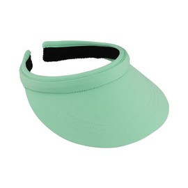 fiebig Visor | Shade for the Face | Clip Visor in One Size | Available in Many Colours Made of 100% Cotton | Summer Cap with Terry Cloth Lining | Sun Protection Umbrella Cap, menthol, Unit size