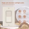 Smart-us 10 Pack Decora Light Switch,Ivory, Single Pole Paddle Rocker,15A