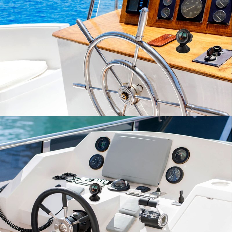 Black Adjustable Ball Night Vision Compass with Slope Meter, Boat