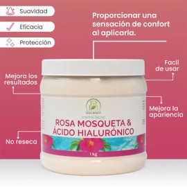 Crema Rosa Mosqueta & Acido Hialurónico Anti-edad 1 Kg Todo Tipo De Piel Productos Mart Mexico