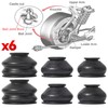 Universal 6pcs Rubber Ball Joint Dust Boot Suspension Steering Boot
