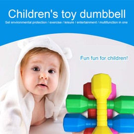 2pcs/set Children Dumbbells Fitness Equipment Kindergarten Fun Gift Kids Arm Hand Weights Pilates Dumbbells,Home Gym Exercise Barbell,Fitness Dumbbell Set for Core Strength Training (Rose Red)