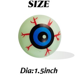 GXXMEI 30PCS 1.5In Plastic Halloween Eyeballs Glow in The Dark Eyeball for Kids Toys, Fake Eye Balls for Halloween Party Favors Goody Bag Fillers Terror Props