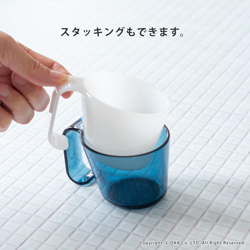 OKA PLYS Base Will Plastic Tumbler, White (Toothpaste Cup, Gargle