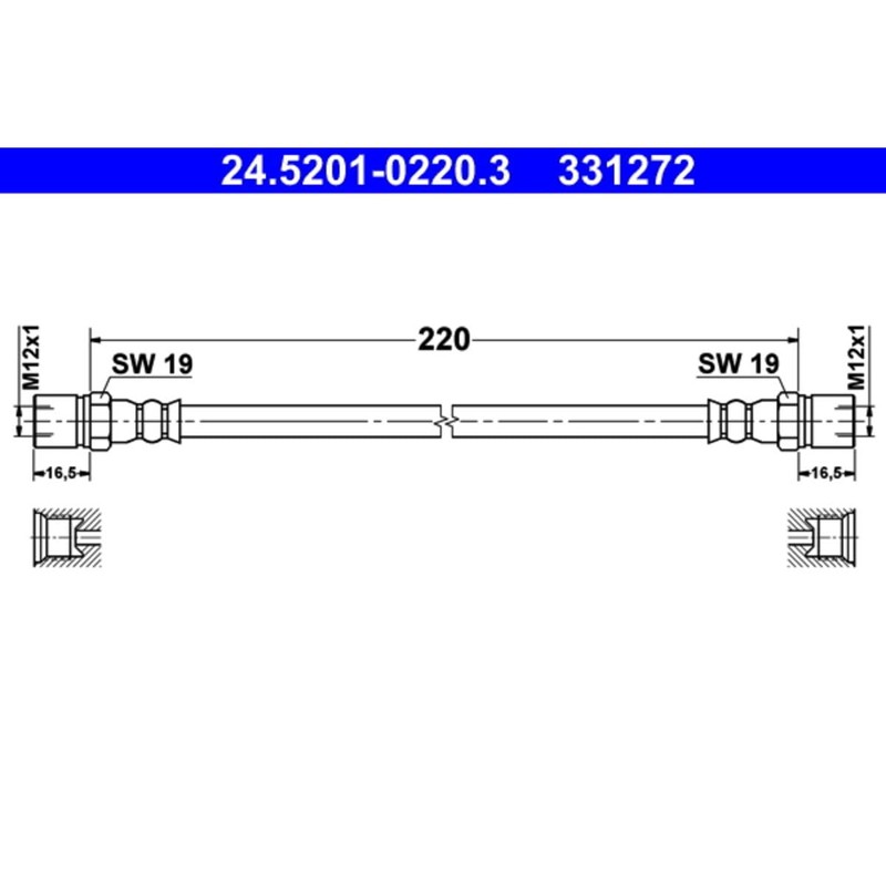 ATE 24520102203 Brake Hose