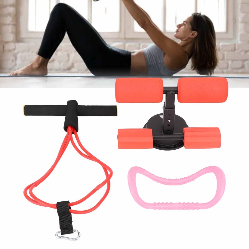 Sit Up Assistant Device Red Powerful Suction Cup Iron Foam