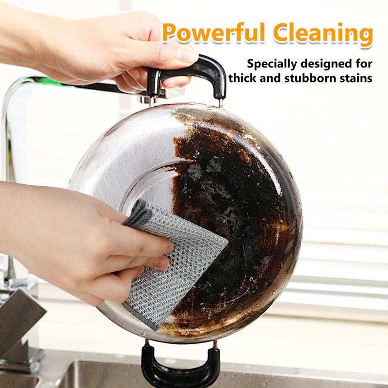 UFOGIFF Extra-Large Size Multipurpose Wire Dishwashing Rag,Non Scratch Wire Dishcloth,