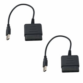 Ruiwaer 2pcs Black PC Single Head Converter P2 to P3 Gamepad Converter Game Controller Adapter Conversion Cable