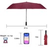 GAOYAING Windproof Travel Compact Umbrella Automatic Umbrellas for Rain Compact