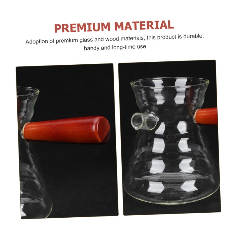 Ciieeo Turkish Coffee Pot with Handle High Temperature Glass Kettle