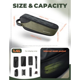 ROCKBROS Bicycle bag, reflective frame bag, tool bag, bicycle accessories, large capacity of 1.4 L, for mountain bikes, road bikes, gravel bikes