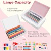 Meiikun Pencil Box, Double Layer Pencil Case Large Capacity, Two-Tone