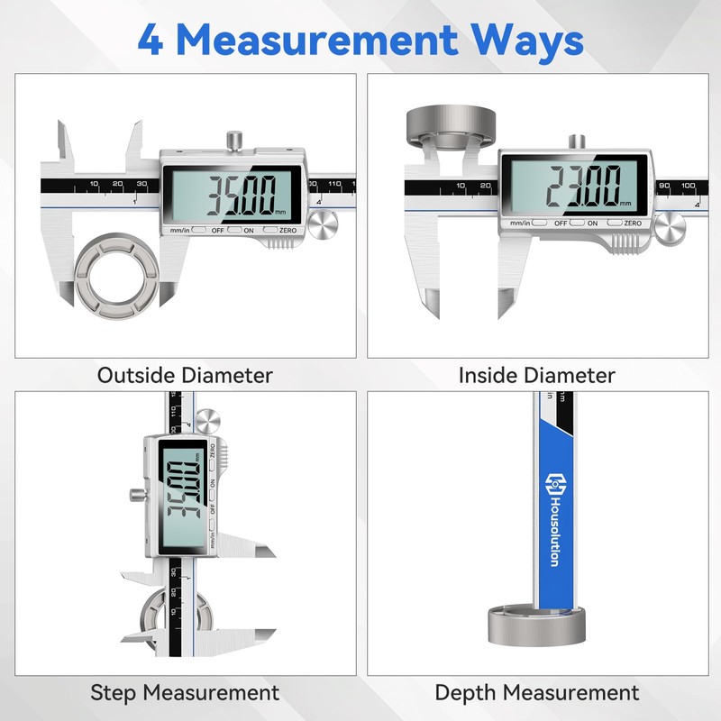 Housolution Digital Caliper, 8Inch Caliper Measuring Tool with Large LCD