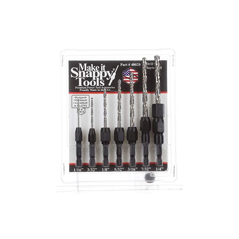 Make it Snappy Tools 40020 7-Piece Drill Bit Adapter Set,