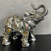 Darthome Steampunk Elephant Ornament Industrial Silver Resin Gothic African Animal