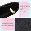 Keepatin Elegant and Functional Black Felt Handbag Organizer, Multi-Pocket Folding