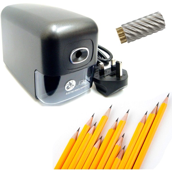 Jakar Taille-crayon électrique de bureau lame de rechange et crayons HB