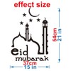 ANFRJJI Eid Mubarak Wall Stickers: Islamic Symbols and Text -