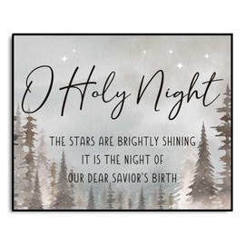Christmas Decoration, Holy Night Wall Decor, Christmas Wall Art, Christmas Mantel Decor, Farmhouse Christmas, Christmas Night Decor, Holy Night Sign, Rustic Christmas Sign Quality Print