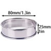 Uncle Jack 4 Pack Double Rolled English Muffin Rings, Stainless