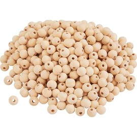 VBS XXL Wooden Balls, Drilled, Pack of 50 or 25 Wooden Beads, DIY Craft Beads, Round, Wooden Balls, Unpainted, Diameter 10 mm, Pack of 500