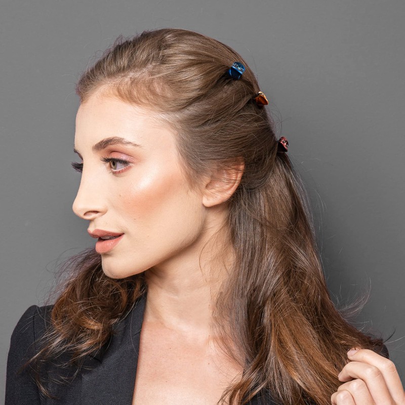 YOHAMA 36 Pcs Hair Clips Mini Glossy Claw Clamp Colorful