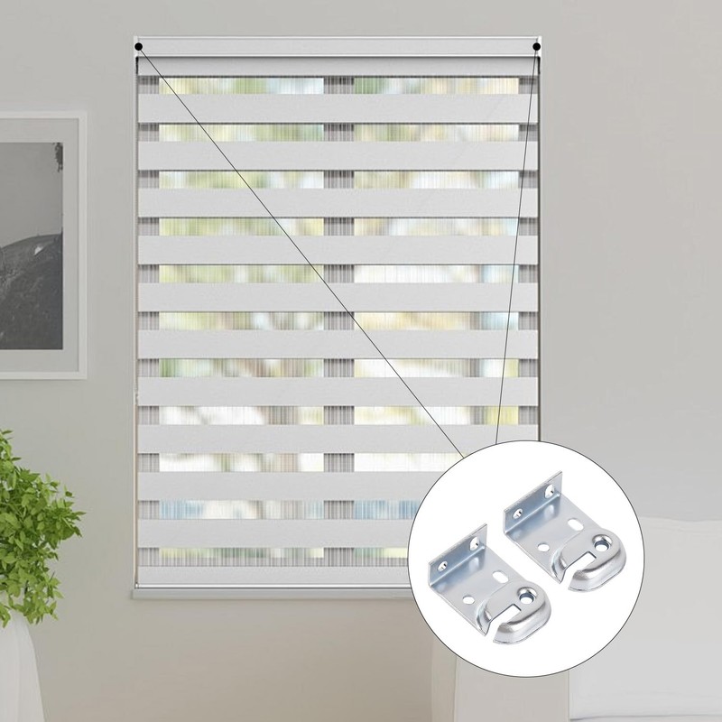 Spring Roller Shade Brackets for 1" Cardboard Roller Shades- Inside/Outside