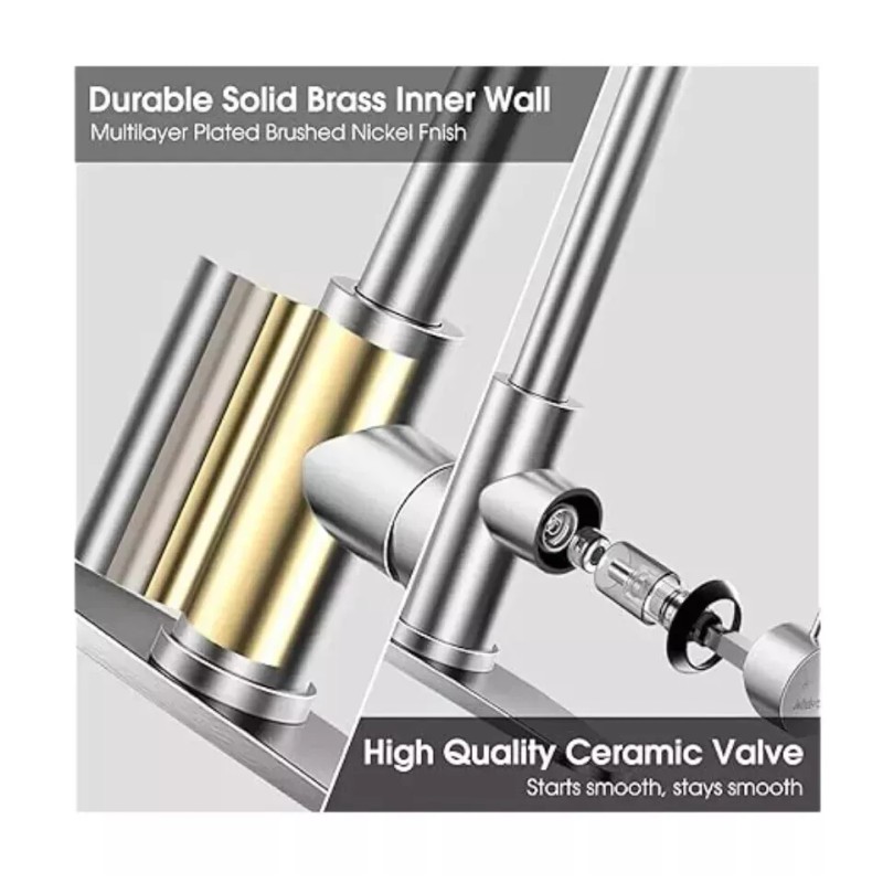 WaterSong Touchless Kitchen Faucet Sink w/ Smart Sensor WS062200 Brushed