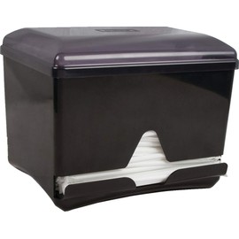 San Jamar Junior Bulk Straw Dispenser Holds 500 Straws for Restaurants, Dining Halls, and Fast Food, Plastic, 10.5 x 10.5 x 8.5 Inches, Black