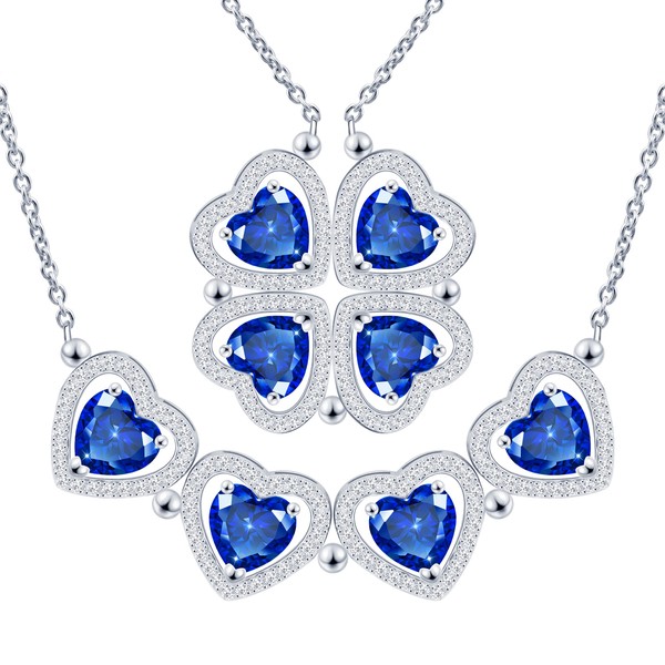 Beauyist 2 IN 1 Lucky Four Leaf Clover Necklace for