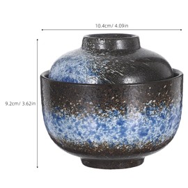 Gatuida Japanese Ceramic Stew Pot Heat Resistant Kitchen Steamed Egg Bowl Bird's Nest Dessert Serving Cup Lightweight Easy to Clean for Home and Outdoor Use